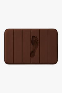 Striped memory foam absorbent non-slip bath mat