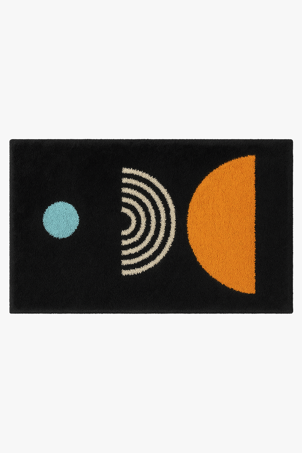 Soft non-slip microfibre bath mat with stripes