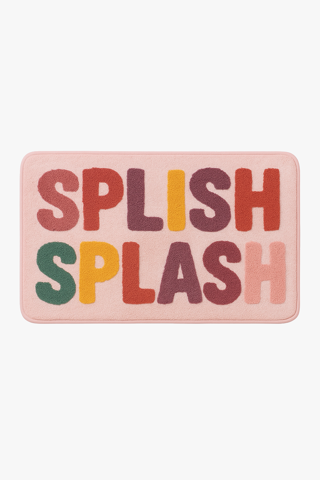 Soft absorbent microfibre bath mat with striped pattern