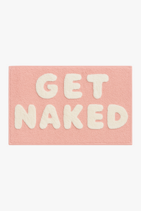 Soft absorbent modern letter pattern bath mat