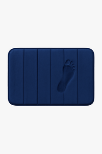 Soft striped memory foam absorbent bath mat