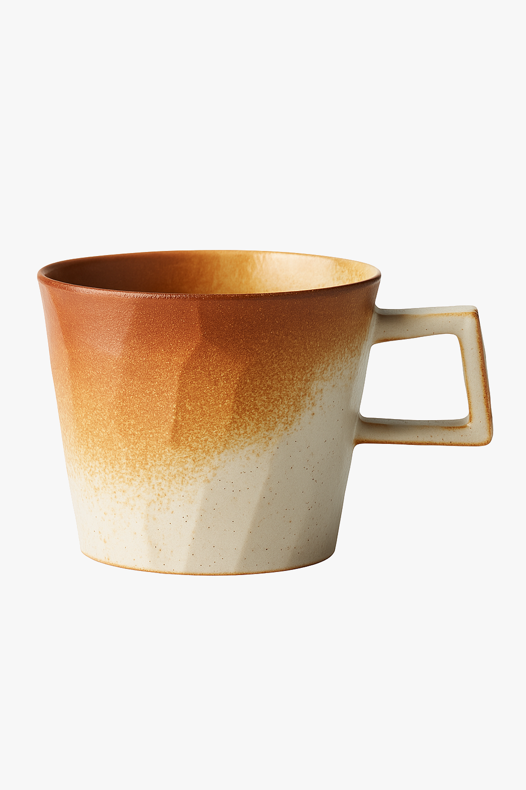 Handmade vintage rustic ceramic coffee cup