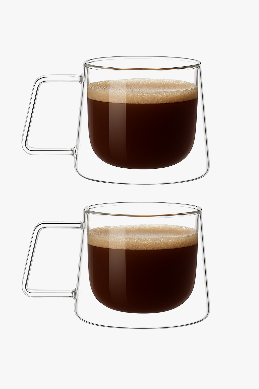 Double wall glass espresso cup 200ml heat resistant