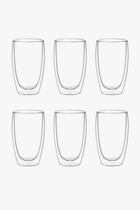 Double wall insulated glass espresso cups (set of 6)