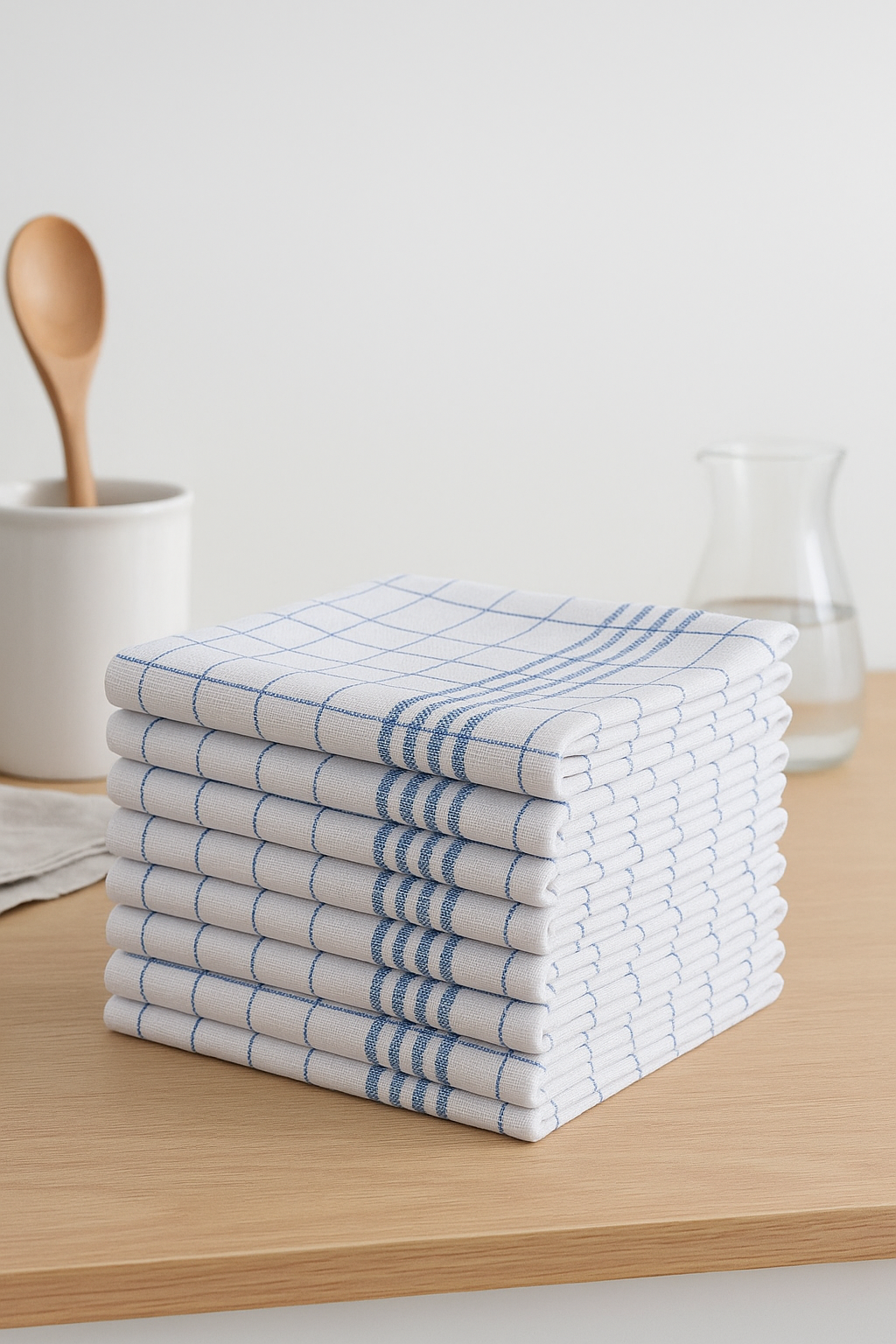 Absorbent waffle cotton kitchen towel for dishwashing and cleaning