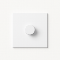 Matte white steel dimmer switch