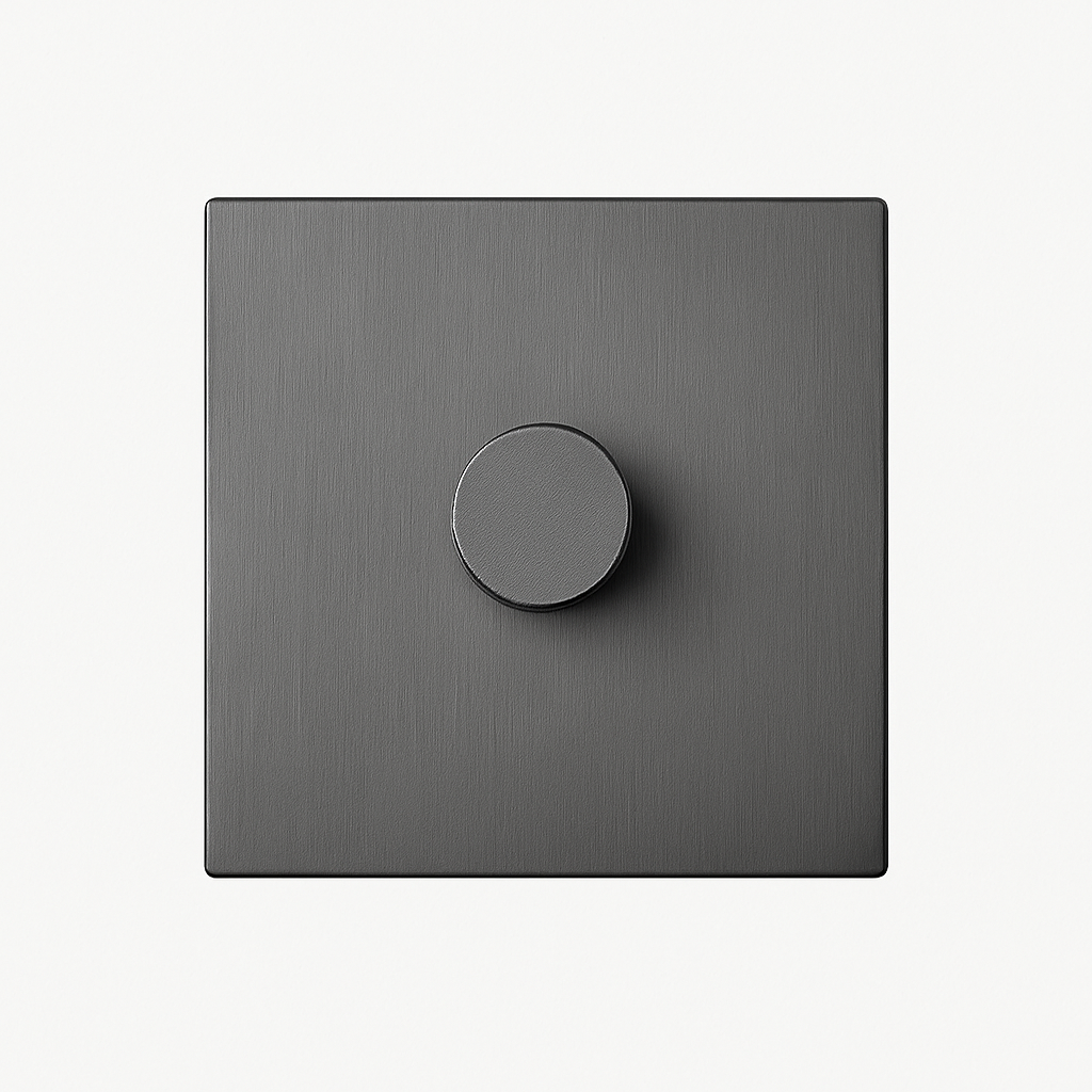 Dark grey brushed steel dimmer