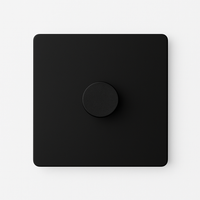 Matte black steel dimmer switch