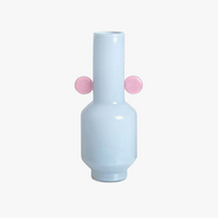 cartoon flower stained glass vase with ears decorative