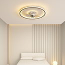 Smart ceiling fan with remote control and LED light