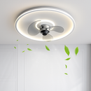 Smart ceiling fan with remote control and LED light