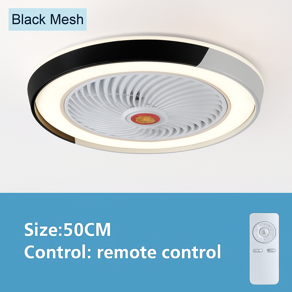 Smart Bluetooth ceiling fan with light and remote control