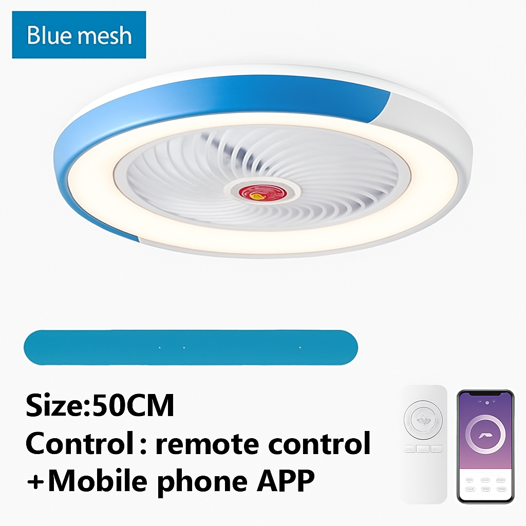 Smart Bluetooth ceiling fan with light and remote control