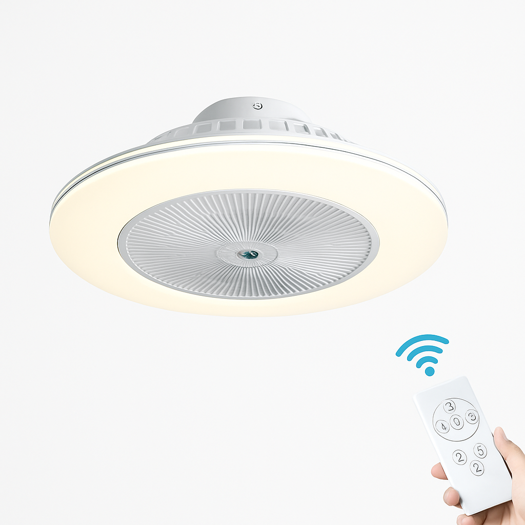 Modern invisible LED ceiling fan with remote control