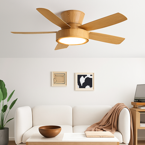 Modern ceiling fan with light for summer - vue 2 sur 9