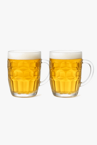 Beer glass mug with handle