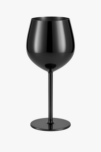 Unbreakable stainless steel wine and cocktail glass, European style