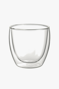Striped double wall insulated glass for coffee and whisky