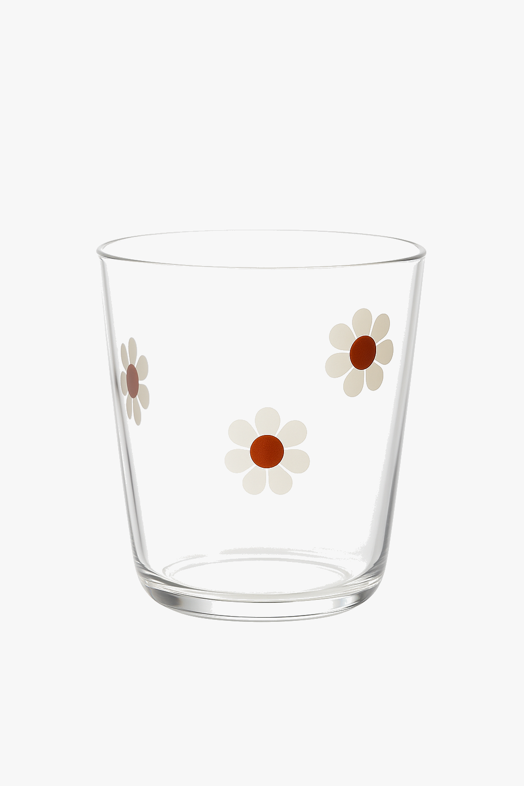 Ribbed heat resistant glass tumbler for juice, water and wine