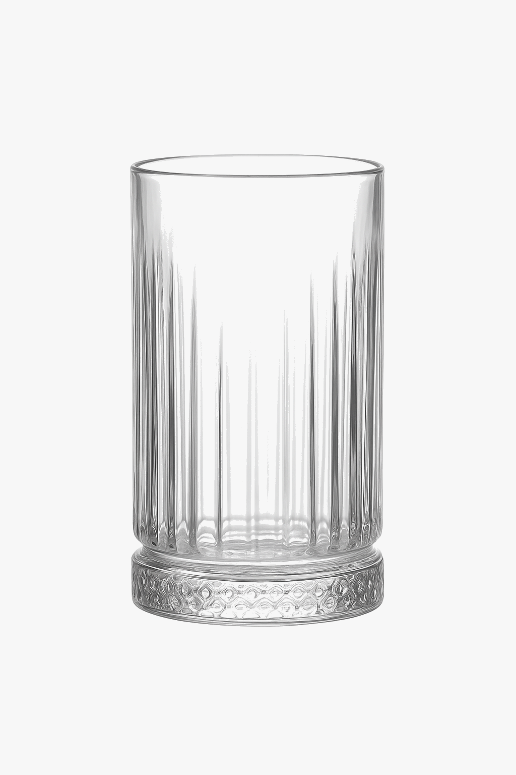 Versatile clear glass with vertical stripes bar style