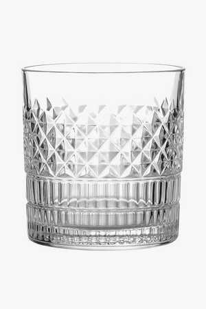 Old fashioned relief whisky glass for home bar