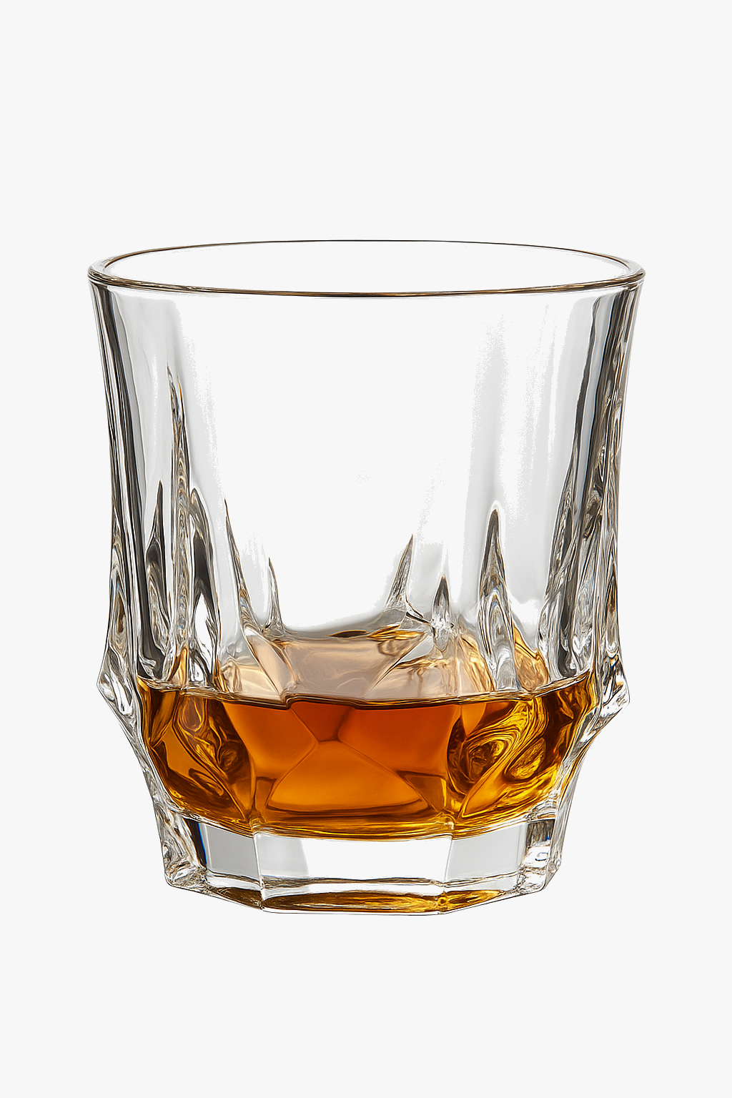 Textured crystal glasses for table and bar