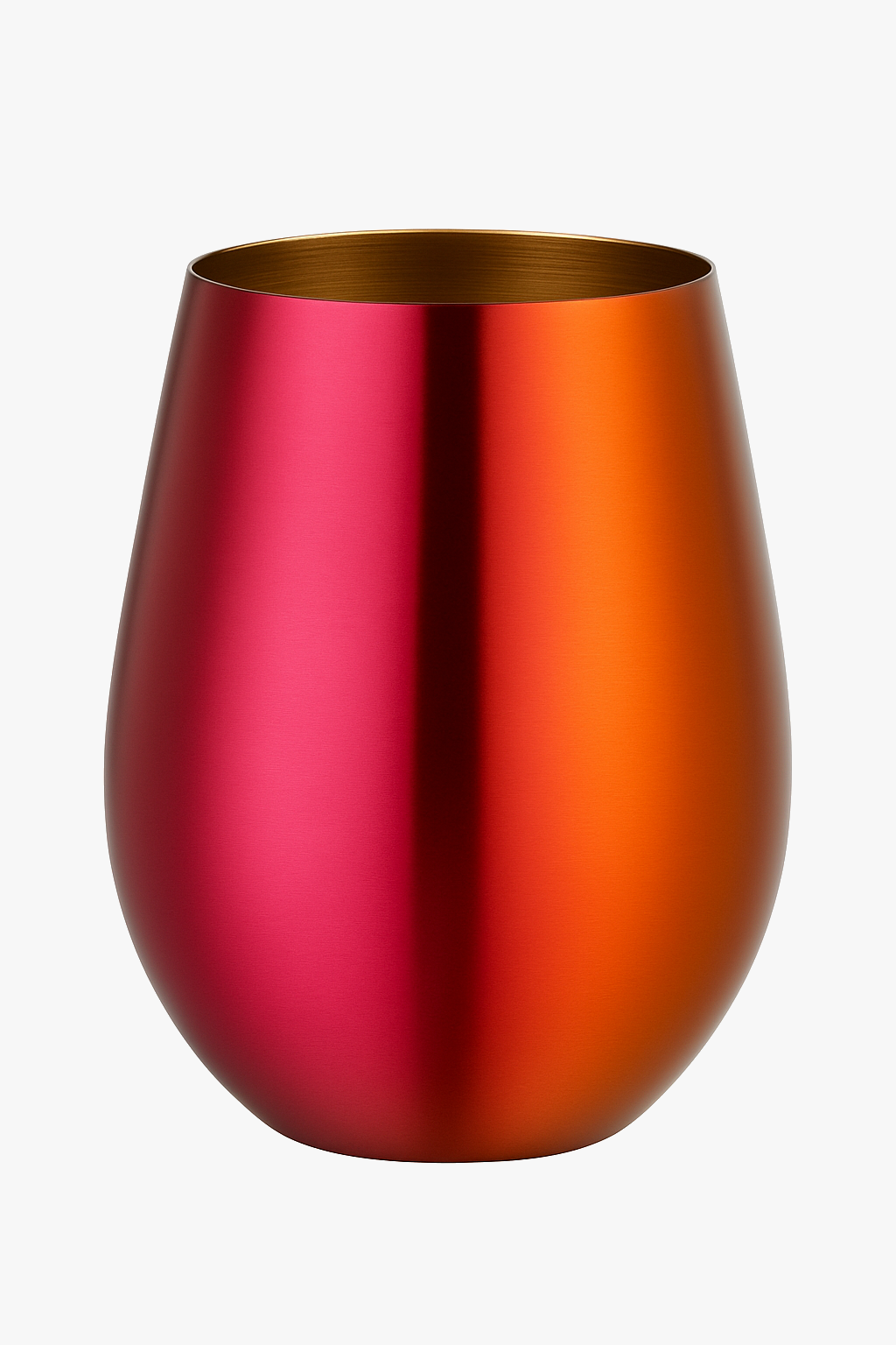 Stainless steel wine glasses with titanium effect for bar - 1 piece