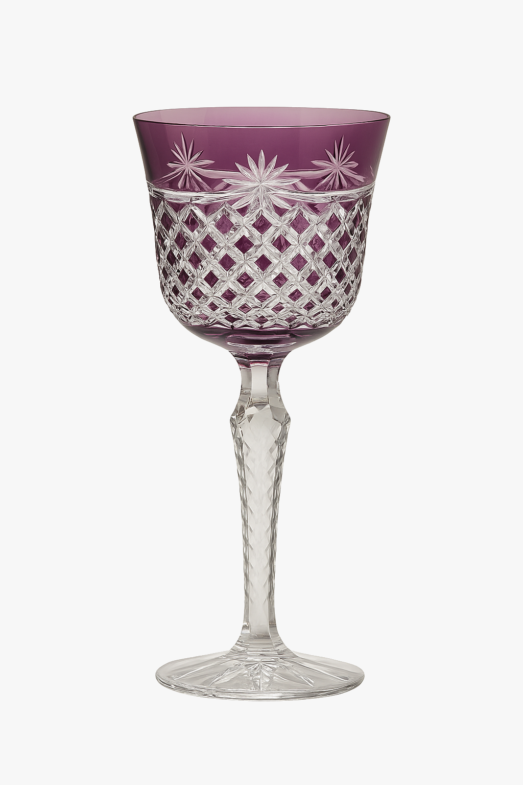 Hand-engraved antique style crystal wine glasses