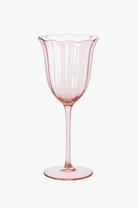 Vintage crystal wine glasses with floral design