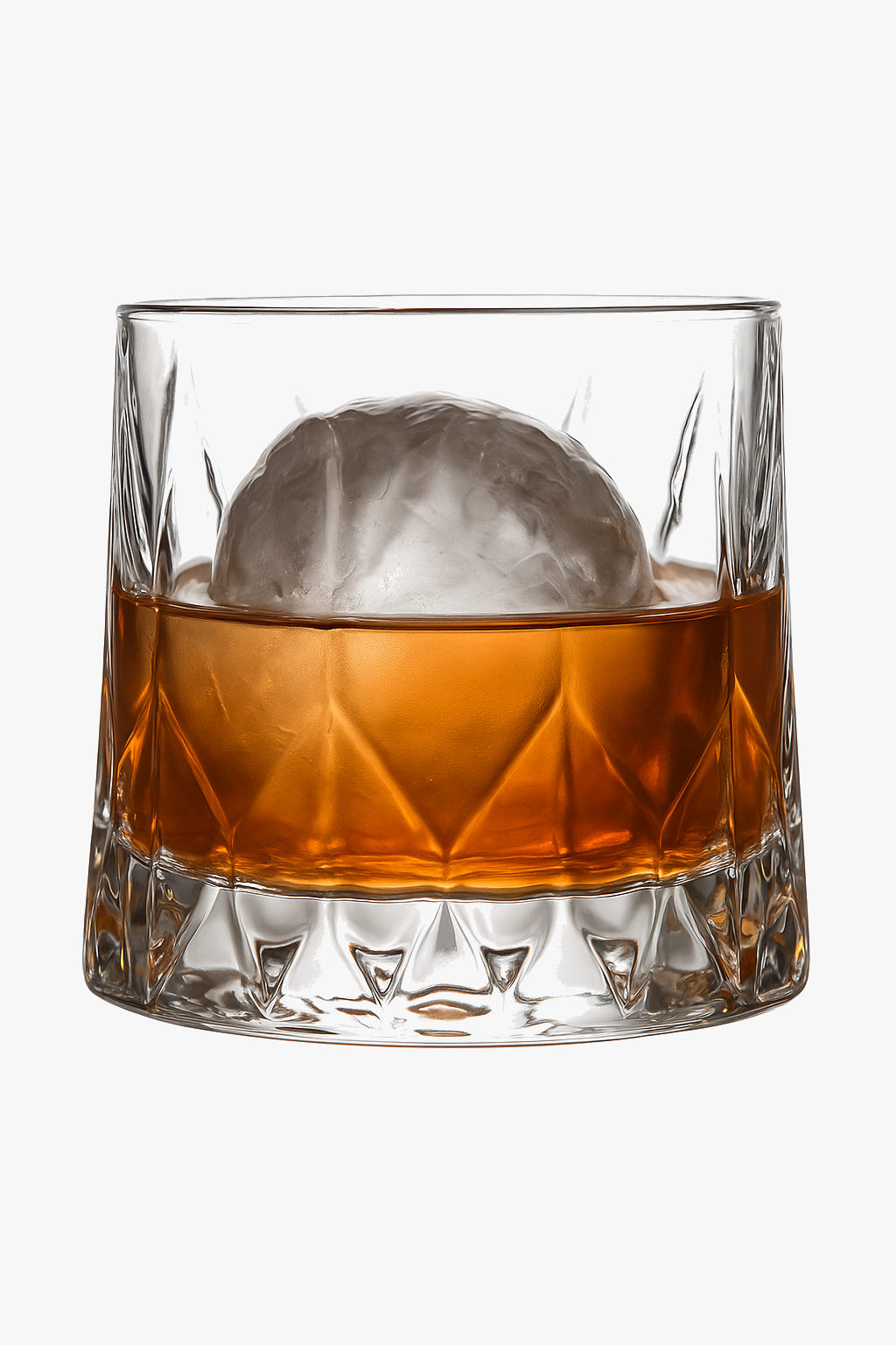Elegant crystal old fashioned whisky glasses