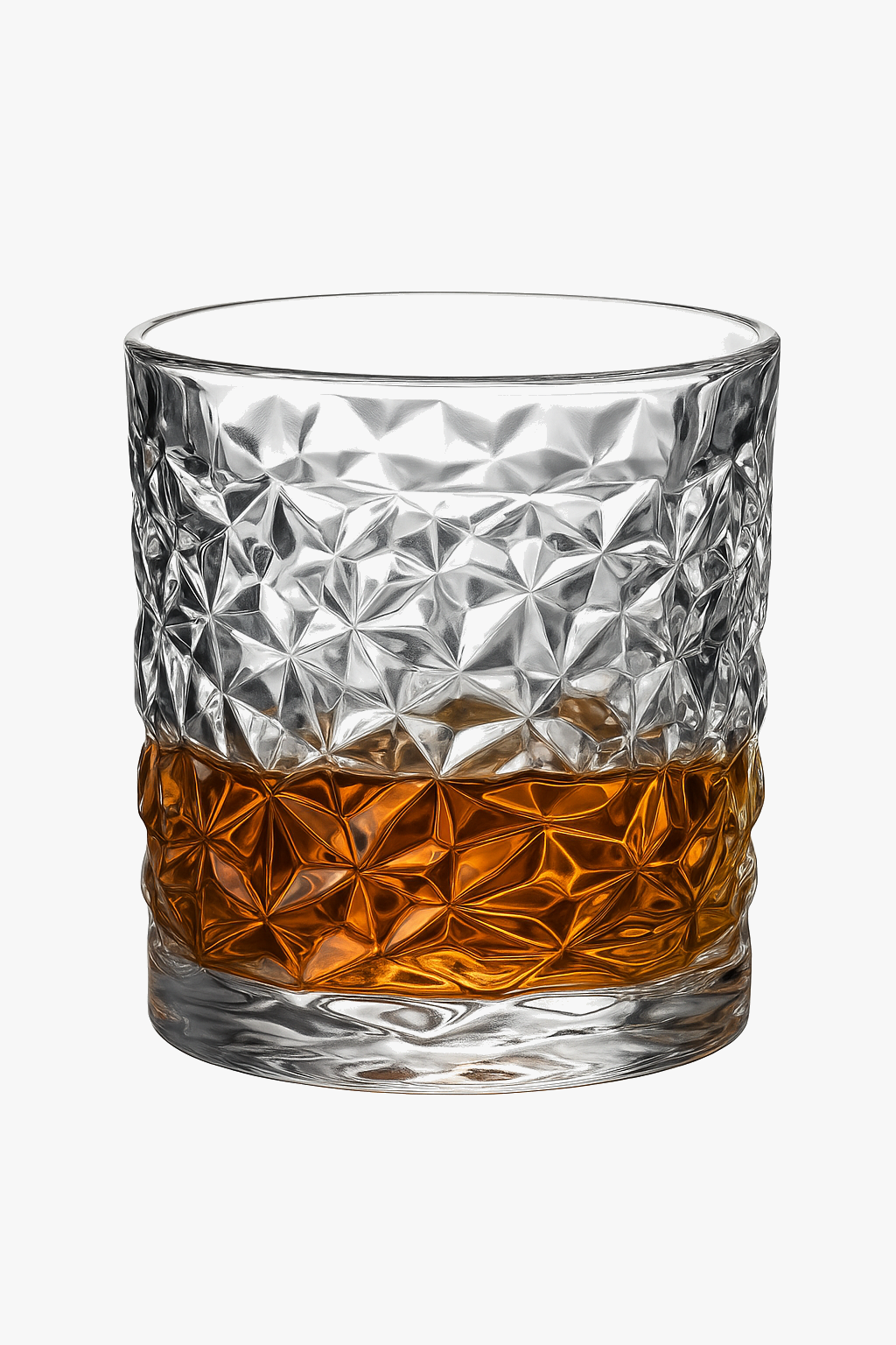 Elegant relief old fashioned whisky glasses