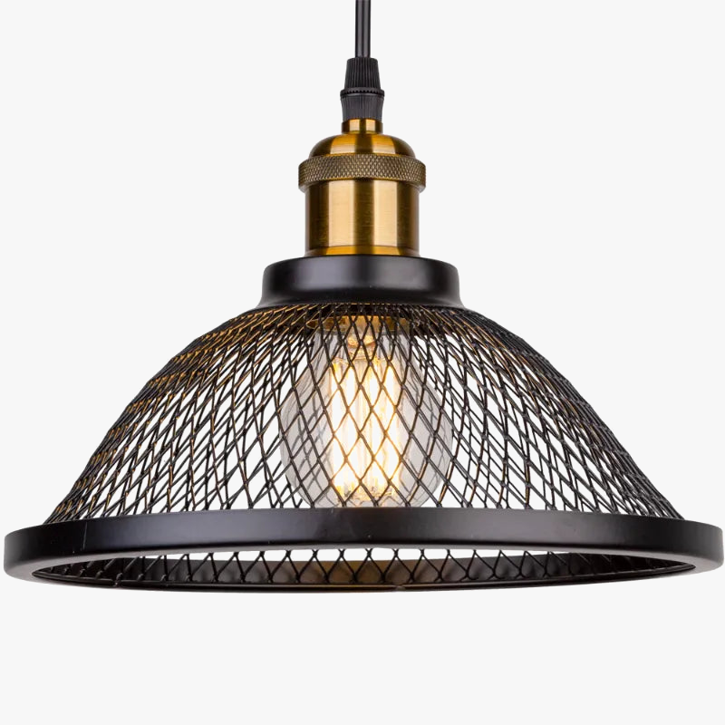 Vintage retro black iron net-cage pendant light e27 LED for kitchen, bedroom, living room, restaurant
