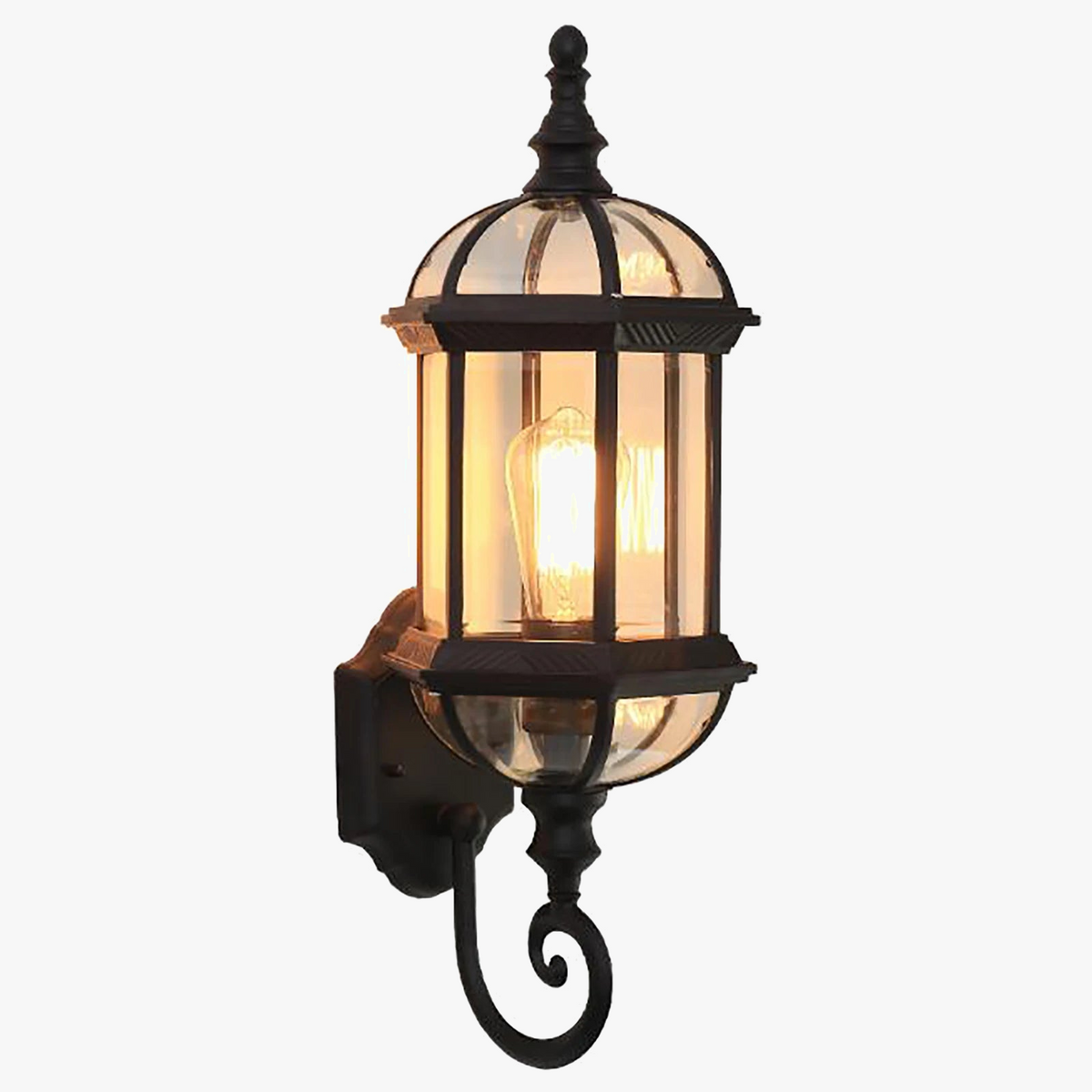 Waterproof Outdoor Wall Light, Retro Aluminum & Glass, IP54, E27 Bulb Max 100W, Wall-Mounted for Garden, Patio, and Yard Use