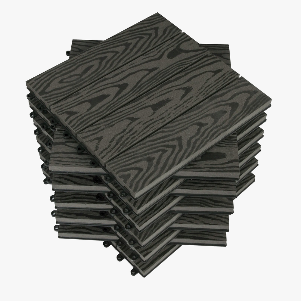 woltu 11 interlocking wpc decking tiles 30x30