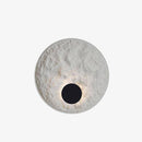Minimalist white LED disc wall light