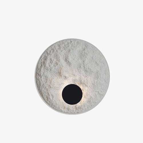 Minimalist white LED disc wall light