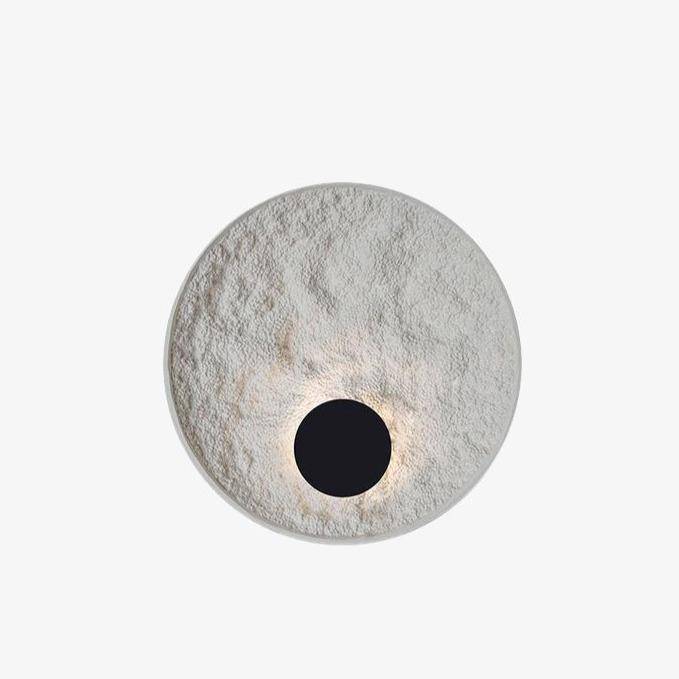 Minimalist white LED disc wall light