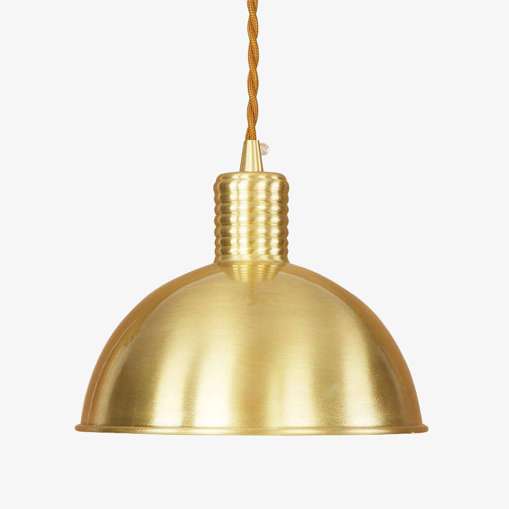Novel gold metal LED pendant light with designer shade