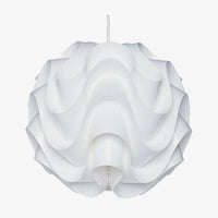 White wavy designer pendant light