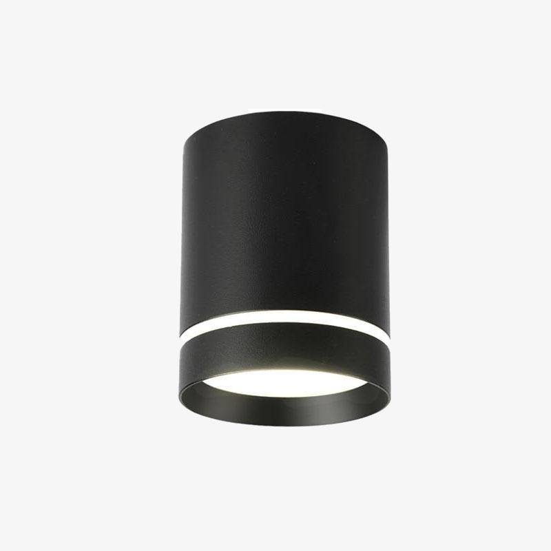 Modern LED cylinder spotlight in coloured metal loft style