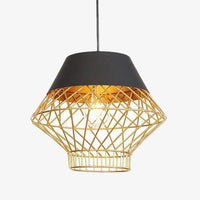 Industrial loft metal cage LED pendant light