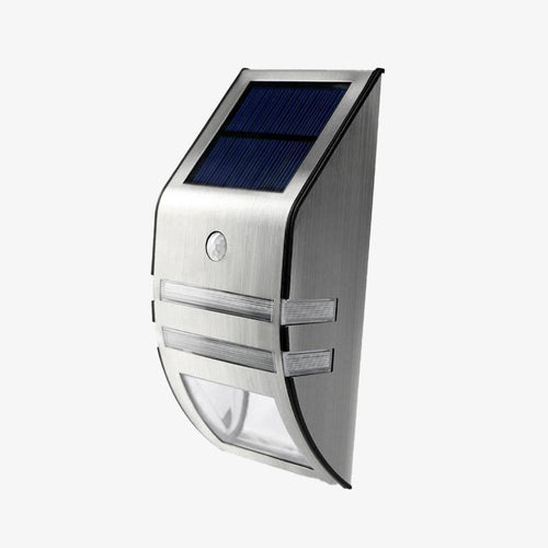 Enwye chrome solar outdoor wall light