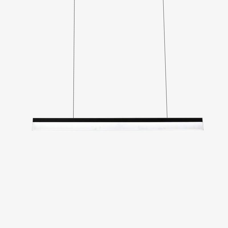 Modern rectangular LED pendant light