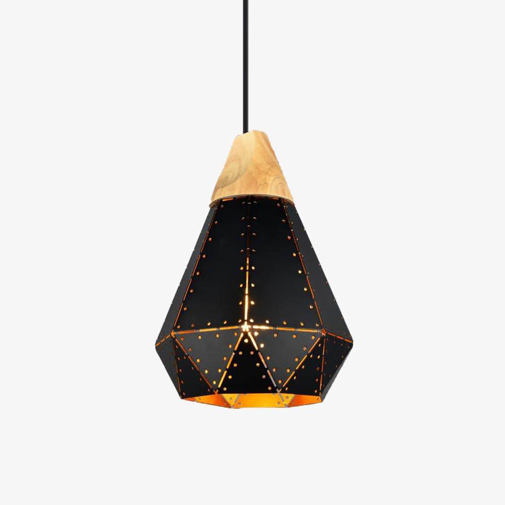 Vintage wooden LED pendant light