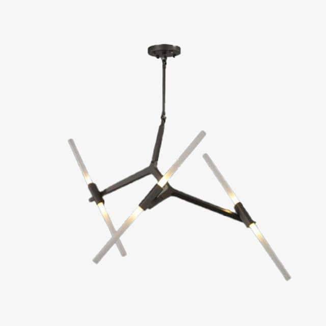 Scandinavian design chandelier with several tube branches