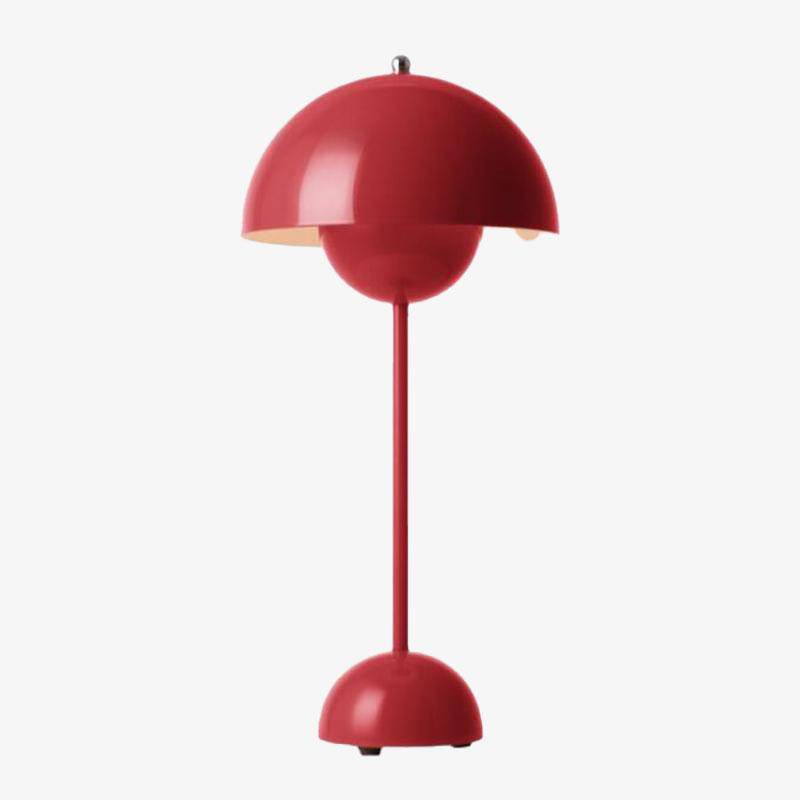 Colourful LED bedside lamp with metal shade for study