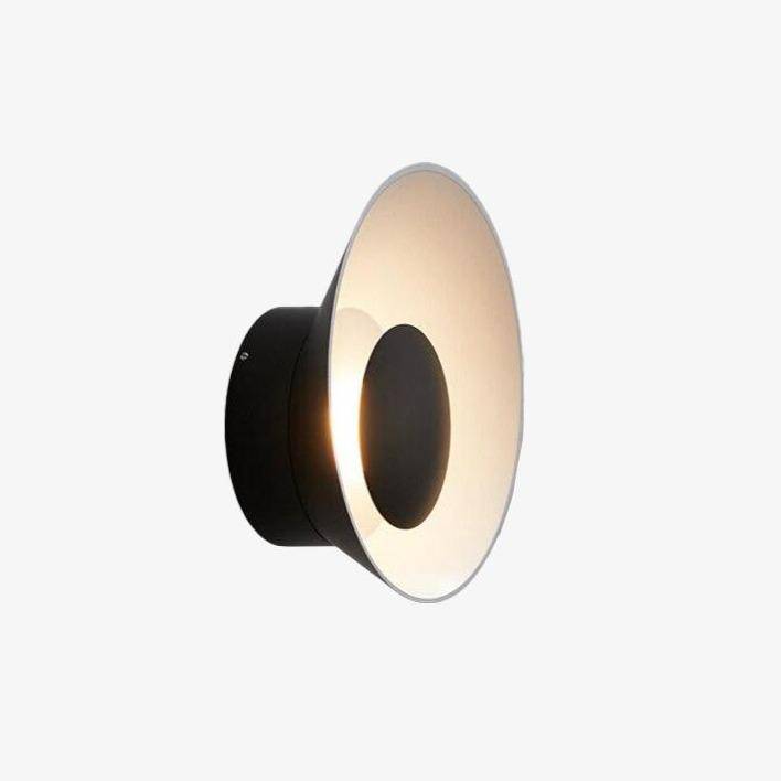 Designer LED wall light with coloured metal cutout loft style