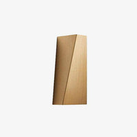 Geometric brushed metal LED wall light