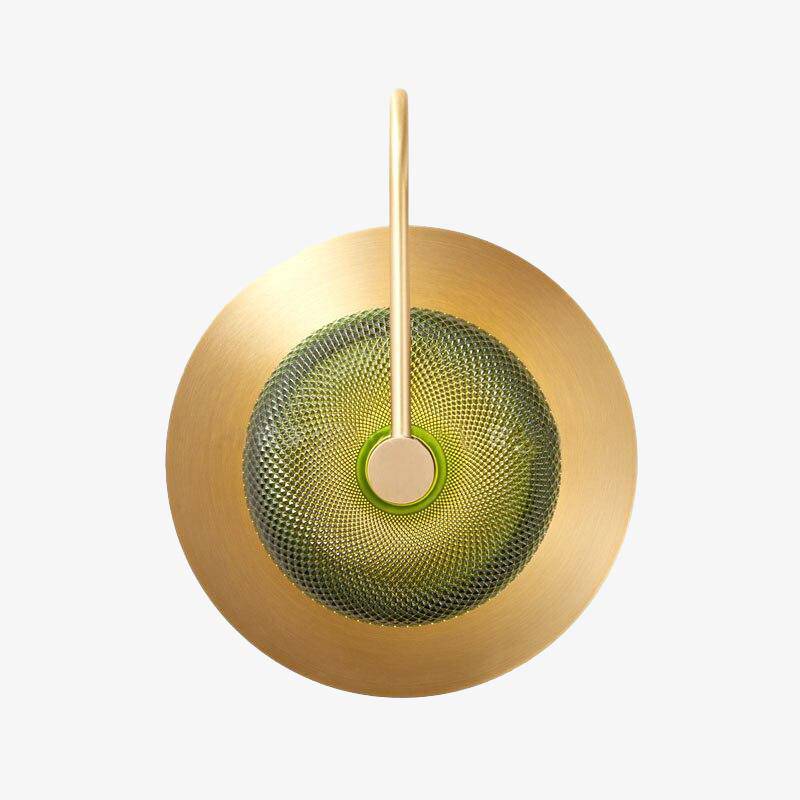 Modern LED wall light with disc and crystal glass for hotel