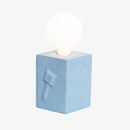 LED table lamp with 3D colour design block